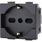 PRESA SCHUKO + SICUREZZA ABM NERO VOLT 250 A 10/16 2P+T