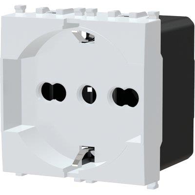 PRESA SCHUKO + SICUREZZA AVP BIANCO VOLT 250 A 10/16 2P+T Immagine principale del prodotto