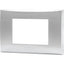 PLACCA COPRIFRUTTI AVP ARGENTO POSTI 3 MM 120X85