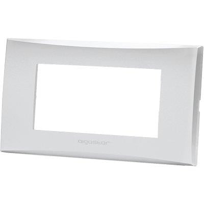 PLACCA COPRIFRUTTI AVP ARGENTO POSTI 4 MM 140X85 Immagine principale del prodotto