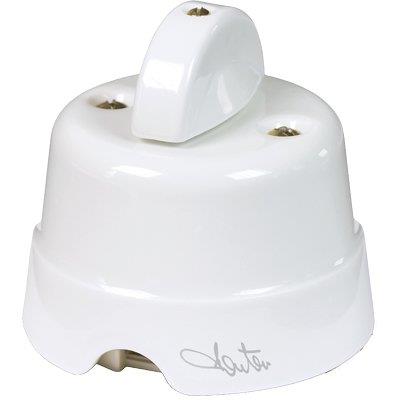 INTERRUTTORE DEVIATORE UNIPOLARE COUNTRY FME CERAMICA BIANCO VOLT 250 A 10 Immagine principale del prodotto