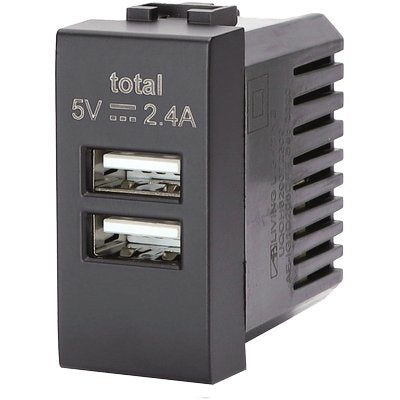 PRESA USB ABL NERO 2 PRESE USB VOLT 5 A 2.4