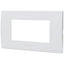 PLACCA COPRIFRUTTI ABL BIANCO POSTI 4 MM 140X85