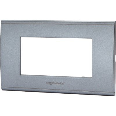 PLACCA COPRIFRUTTI ABL GRIGIO SCURO POSTI 4 MM 140X85 Immagine principale del prodotto