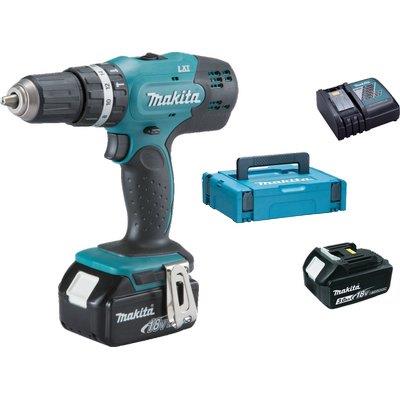 TRAPANO AVVIT PERCUS BATTERIA DHP453RFE MAKITA VOLT 18X2 AH 3,0 + VALIGIA Immagine principale del prodotto