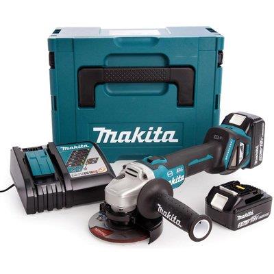 SMERIGLIATRICE ANGOLARE BATTERIA DGA513RTJ MAKITA MM 125 VOLT 18X2 AH 5,0 + VALIGIA Immagine principale del prodotto