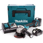 SMERIGLIATRICE ANGOLARE BATTERIA DGA513RTJ MAKITA MM 125 VOLT 18X2 AH 5,0 + VALIGIA