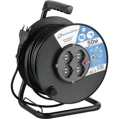 AVVOLGICAVO BRICOLAGE 49028 ELECTRALINE 2P+T 16A BIPASSO SCHUKO X4 N°XMMQ 3X1,5 MT 50