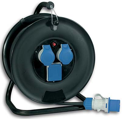 AVVOLGICAVO INDUSTRIALE BLU IP44 FME 2P+T 16A X2 N°XMMQ 3X2,5 MT 30