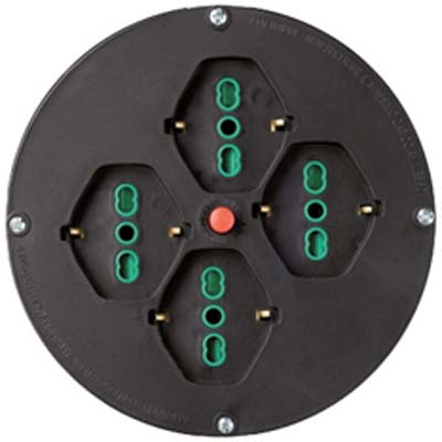 DISCO PRESE X AVVOLGICAVO FME MM 145 2P+T 16A BIPASSO SCHUKO X4