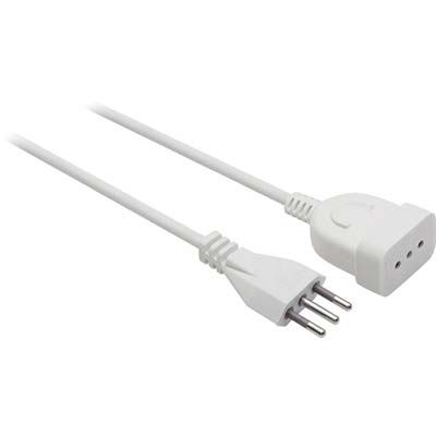 PROLUNGA LINEARE BIANCO 2P+T 10A N°XMMQ 3X0,75 MT 5 Immagine principale del prodotto