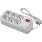 MULTIPRESA BIPASSO SCHUKO + INT.LUM FME BIANCO POSTI 6 2P+T 16A N°XMMQ 3X1,0 MT 1,5