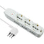 MULTIPRESA BIPASSO + SCHUKO + TERMICO ELECTRALINE BIANCO POSTI 9 2P+T 10A N°XMMQ 3X0,75 MT 2