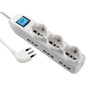 MULTIPRESA BIPASSO + SCHUKO + INT.LUM ELECTRALINE BIANCO POSTI 9 2P+T 16A N°XMMQ 3X1,5 MT 1,5