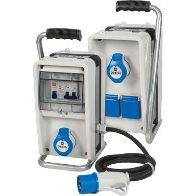 QUADRO DISTRIBUZIONE BLU EOLO 74304 FME PRESE CEE BLU X 2 SCH+10/16 X 2 MM156X185 H.MM 338 Immagine principale del prodotto