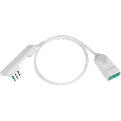 PROLUNGA LINEARE CLOCK BIPASSO FME BIANCO 2P+T 16A BIPASSO N°XMMQ 3X0,75 MT 1,0