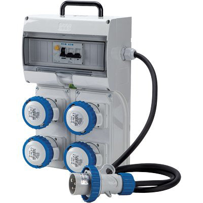 QUADRO DISTRIBUZIONE BLU KEY BOX 2 FME PRESE CEE BLU X4 MM 210X335 H.MM 110 Immagine principale del prodotto