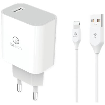 CARICABATTERIA SMARTPHONE RAPIDO LS-N LOSTECH LIGHTNING BIANCO VOLT 220 + CAVO CM 100
