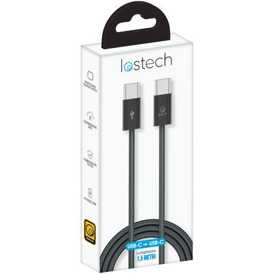 CAVO SMARTPHONE LS-NB0 LOSTECH TYPE-C/TYPE-C COLORE NERO CM 150 Immagine principale del prodotto