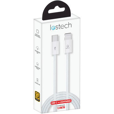 CAVO SMARTPHONE LS-NB0 LOSTECH TYPE-C/LIGHTNING COLORE BIANCO CM 150 Immagine principale del prodotto