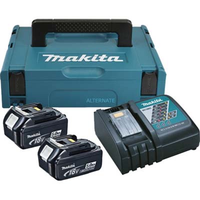 KIT ENERGIA LITIO 197624-2 MAKITA VOLT 18X2 AH 5,0 + CARICABATTERIA Immagine principale del prodotto
