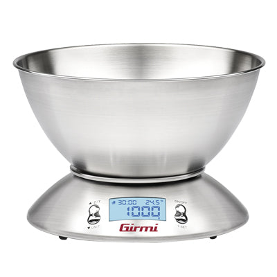 BILANCIA DIGITALE CUCINA PS85 INOX GIRMI KG 5/GR 1 + CIOTOLA 2XAAA NON INCLUSE