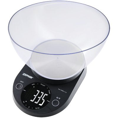 BILANCIA DIGITALE CUCINA ZHS511 ZEPHIR KG 5/GR 1 + CIOTOLA 2XAAA NON INCLUSE Immagine principale del prodotto