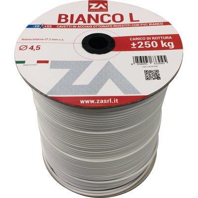 CAVETTO ACCIAIO OTTONATO BIANCONE MM 4,5 MT 500 Immagine principale del prodotto