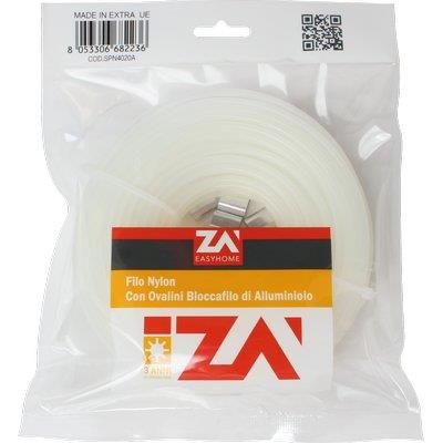 FILO NYOFIL + MORSETTI SELF NYLON BIANCO MM 4 MT 30 + 6 MORSETTI Immagine principale del prodotto