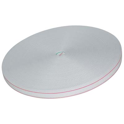 CINTINO AVVOLGIBILI PP BIANCO RIGHE ROSSE MM 22 GR/MT 25 MT 50