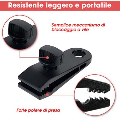 PINZA TENDI TELO HAND CM 8,5X3X3 CF=PZ 4 Immagine principale del prodotto