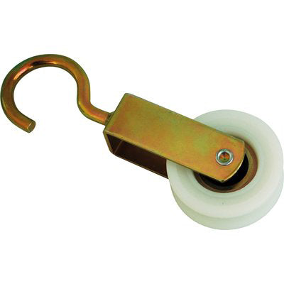 CARRUCOLA NYLON + CUSCINETTO + GANCIO ZINCATO D.MM 50 Immagine principale del prodotto