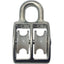 PULEGGIA NYLON DOPPIA SELF OCCHIOLO NICHELATO D.MM 60
