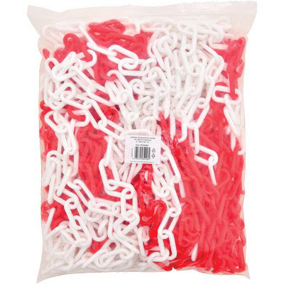 CATENA SEGNALETICA HAND PLT  BIANCO/ROSSO D.MM 8 MT 25
