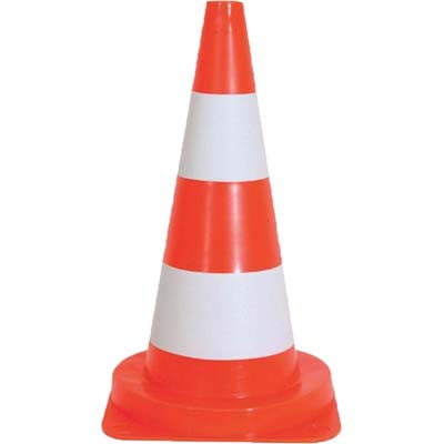 CONO STRADALE PE BIANCO/ARANCIO H.CM 50 Immagine principale del prodotto