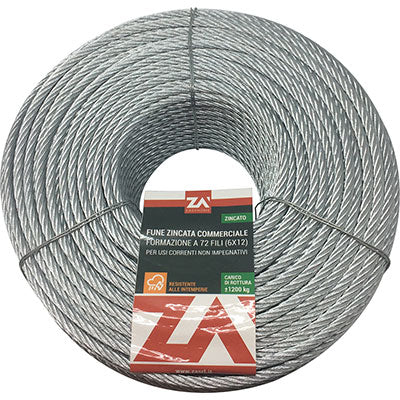 FUNE ANTIGIRO ZINCATA D.MM  4 L.MT  25 Immagine principale del prodotto