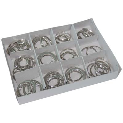 ANELLO PORTACHIAVE KIT ACCIAIO NICHELATO CF=PZ 72 Immagine principale del prodotto