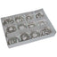 ANELLO PORTACHIAVE KIT ACCIAIO NICHELATO CF=PZ 72