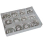 ANELLO PORTACHIAVE KIT ACCIAIO NICHELATO CF=PZ 72