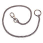 PORTACHIAVE MOSCHETTONE MINI + CATENELLA ZAMA NICHELATA + ANELLO CM 47