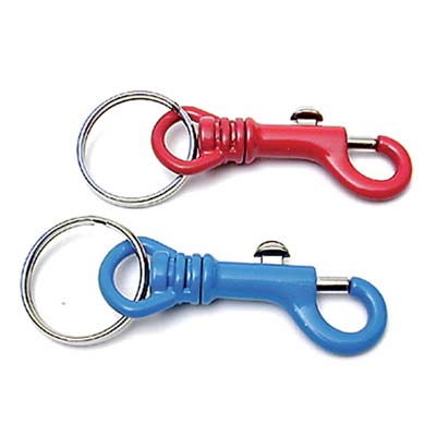 MOSCHETTONE PORTACHIAVE COLORATO ALLUMINIO + GIVOLARE + ANELLO MM 60