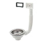 PILETTONE BASKET LAVELLO INOX + TROPPO PIENO PP/INOX 1"1/2F + TAPPO GRIGLIA BASKET