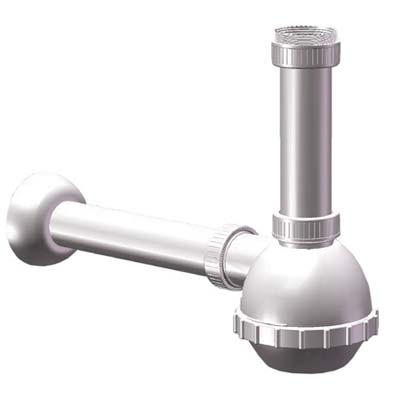 SIFONE PP A BOTTIGLIA 1 VASCA BIANCO MM 40/32 1"1/2 Immagine principale del prodotto