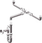 SIFONE PP SALVASPAZIO 2 VASCHE + 1 ATTACCO BIANCO MM 40 1"1/2