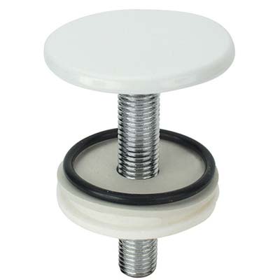 TAPPO COPRIFORO SANITARI OTTONE BIANCO MM 50 CF=PZ 2