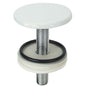 TAPPO COPRIFORO SANITARI OTTONE BIANCO MM 50 CF=PZ 2