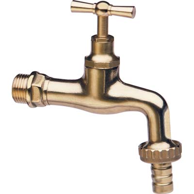 RUBINETTO A VITE 355 ITAP OTTONE LUCIDO 1/2M + PORTAGOMMA 3/4 Immagine principale del prodotto