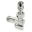 RUBINETTO A SFERA SOTTOLAVABO 775 BUGATTI OTTONE CROMATO 1/2X3/8 + SNODO + FILTRO + ROSETTA