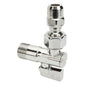 RUBINETTO A SFERA SOTTOLAVABO 775 BUGATTI OTTONE CROMATO 1/2X3/8 + SNODO + FILTRO + ROSETTA