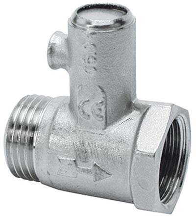 VALVOLA SICUREZZA X SCALDACQUA OTTONE NICHELATO 1/2MF Immagine principale del prodotto